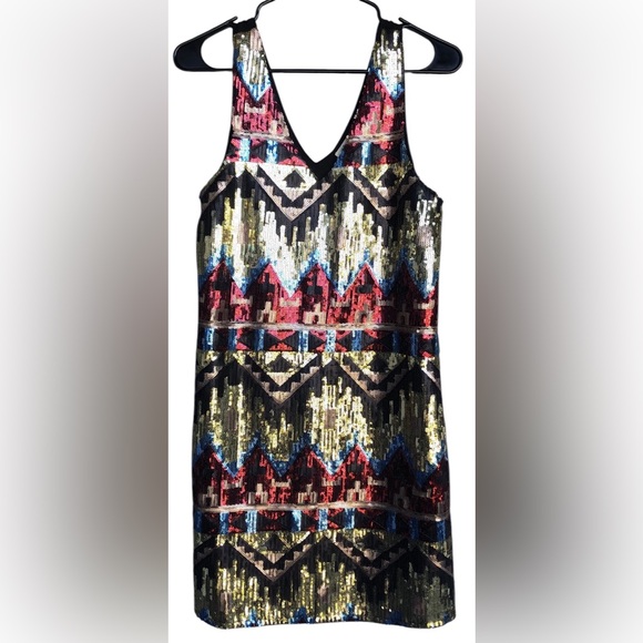 EVERY SMALL SIZE NWOT SEQUIN MINI 17 “ Arm to Arm X 35”top to bottom Back Black - Picture 7 of 9